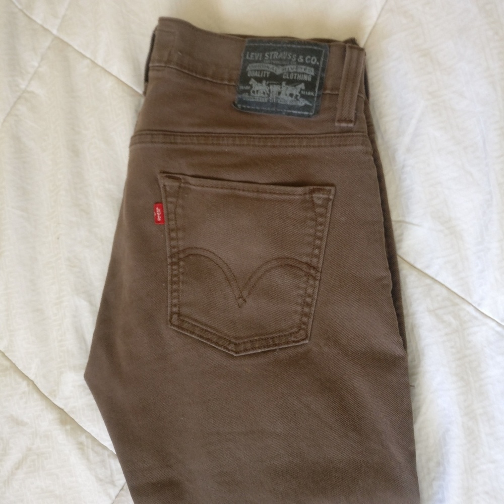Levi's men's 511 slim brown jeans 33x34